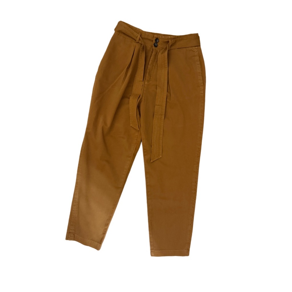 Free people 100% cotton high waisted paper bag tie trouser Tan Women's Pants 6